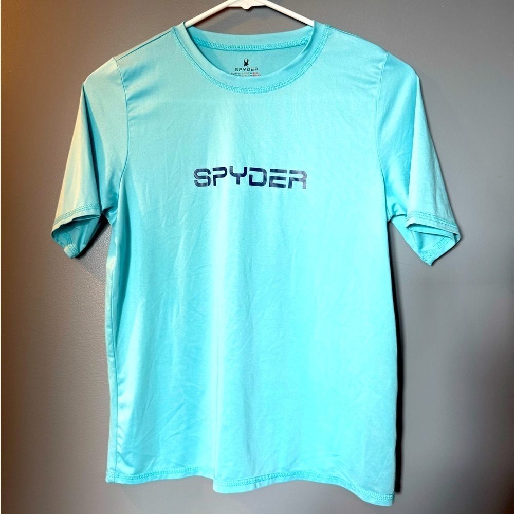 Spyder Boys Sz L Short Sleeve Surf & Swim Shirt Quick Dry Rash Guard 🏄🏄‍♀️🏄‍♂️